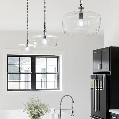 glass cloche pendant light